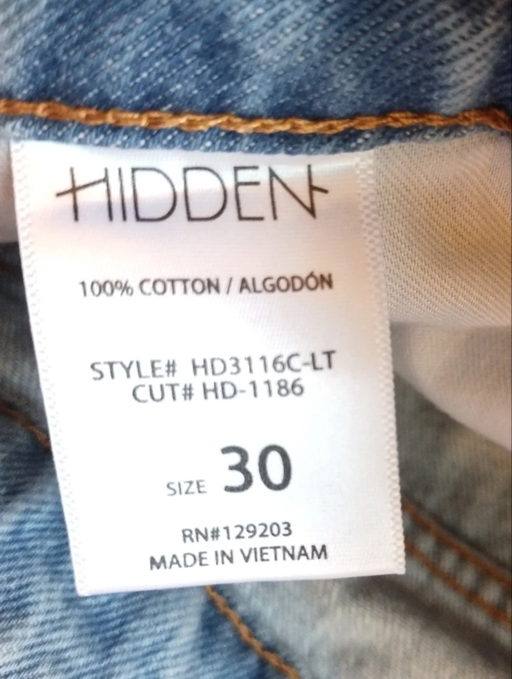 Hidden High Rise Cropped Distressed Light Wash Jeans Women’s Size 30 HD3116C-LT